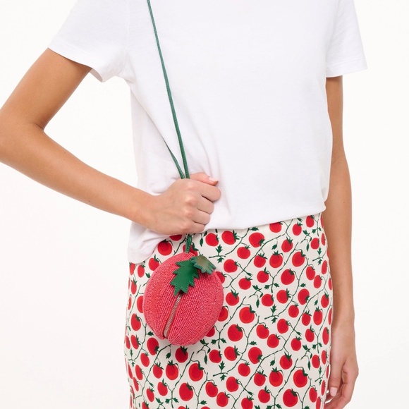 STAUD Campari Tomato Beaded Crossbody Bag - Picture 13 of 14